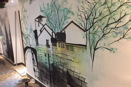 匠心墙绘教您怎么绘制一面自家的手绘墙！